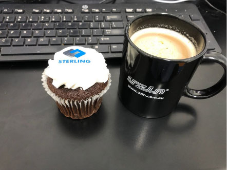 Mark also enjoying his cupcake with his coffee. What more could you ask for? Thanks for sharing with us, Mark.