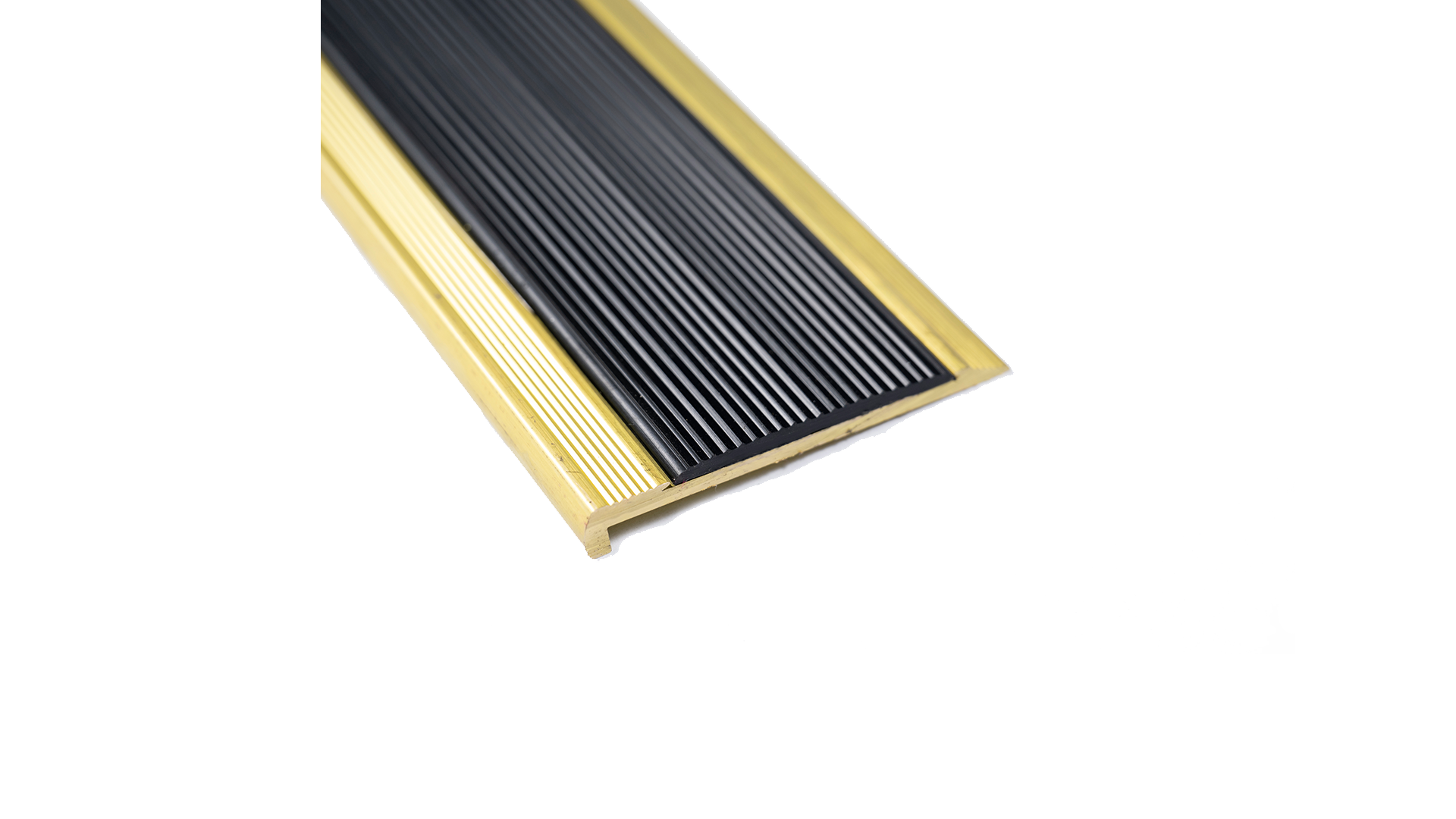 Surface Mount Stair Nosing Brass Ribbed