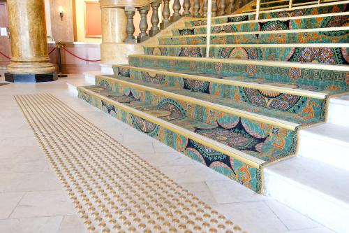 Palais Theate | Duratac Brass Tactiles | Brass Stair Nosing